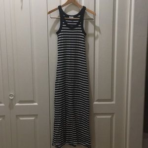 Forever21 Black and White Striped Maxi Dress